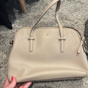 Kate Spade Cream Satchel Bag with Dome Silhouette
